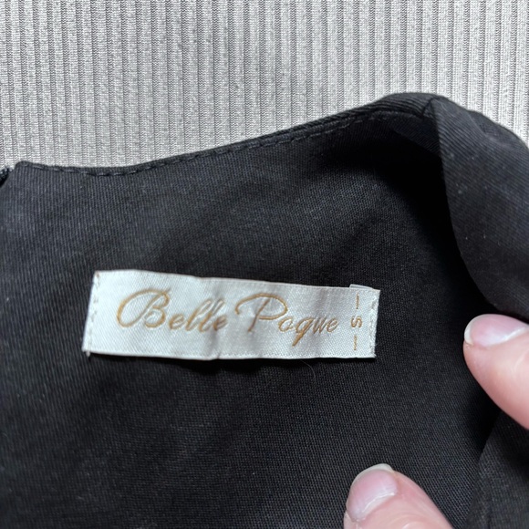 Bella Pogue Retro Black Swan Scene Dress Sleeveless, Full Pleated Skirt - Picture 5 of 13